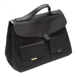 A Victoria Beckham large black leather Harper bag