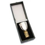 A modern silver Elizabeth II golden jubilee commemorative goblet