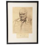 CHURCHILL, Winston Spencer (1874-1965) A signed clipped typed letter