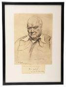 CHURCHILL, Winston Spencer (1874-1965) A signed clipped typed letter