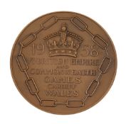 A bronze 1958 Cardiff British Empire and Commonwealth Games participation medal