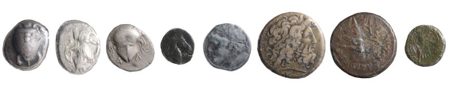 A quantity of silver and other Ancient Greek Coins