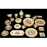 A collection of Aynsley Orchard Gold china