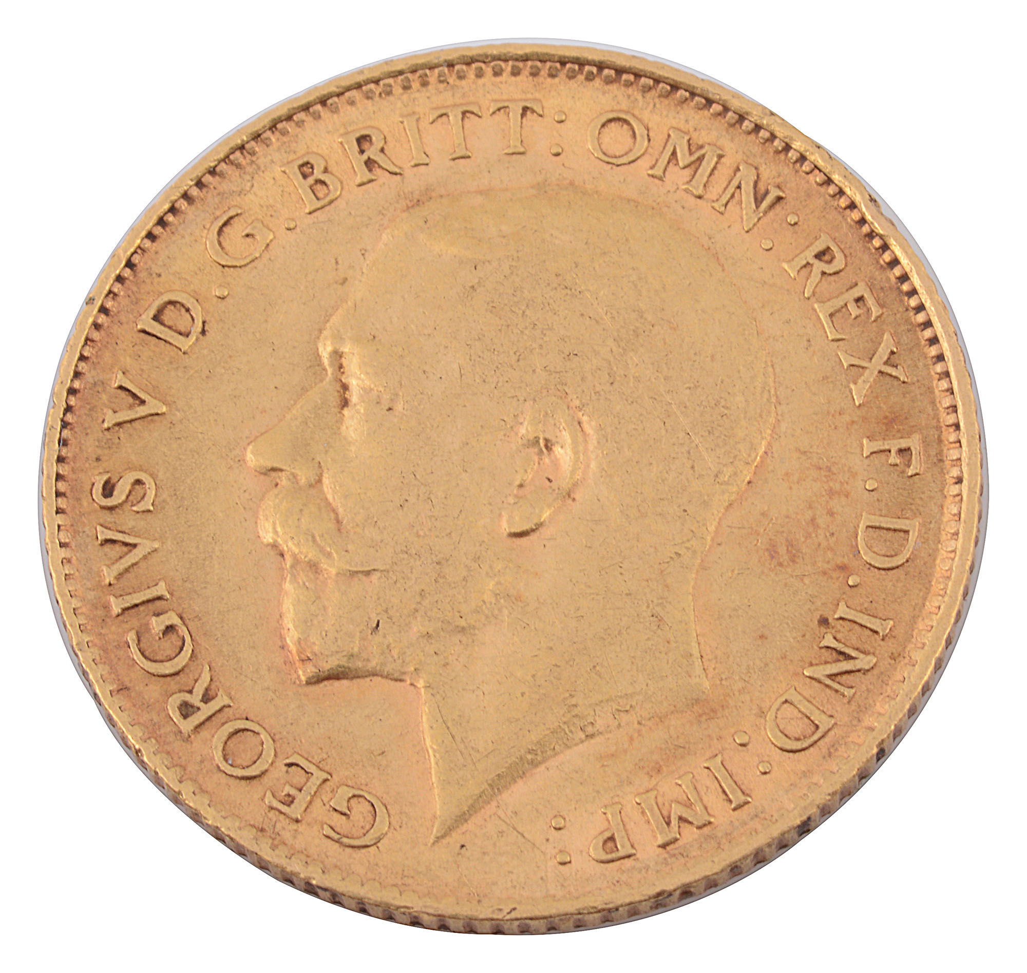 A George V gold half sovereign, dated 1913