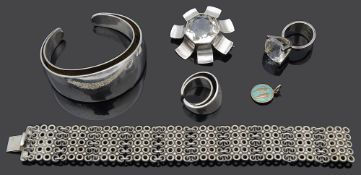 Various Norwegian silver jewellery including David Anderson and Tone Vigeland