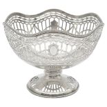 A George V silver neo-classical pedestal bowl