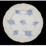 A Nantgarw porcelain moulded plate c.1815-18