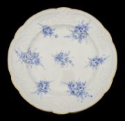 A Nantgarw porcelain moulded plate c.1815-18