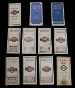 A collection of early 20th century London Underground Tramways maps