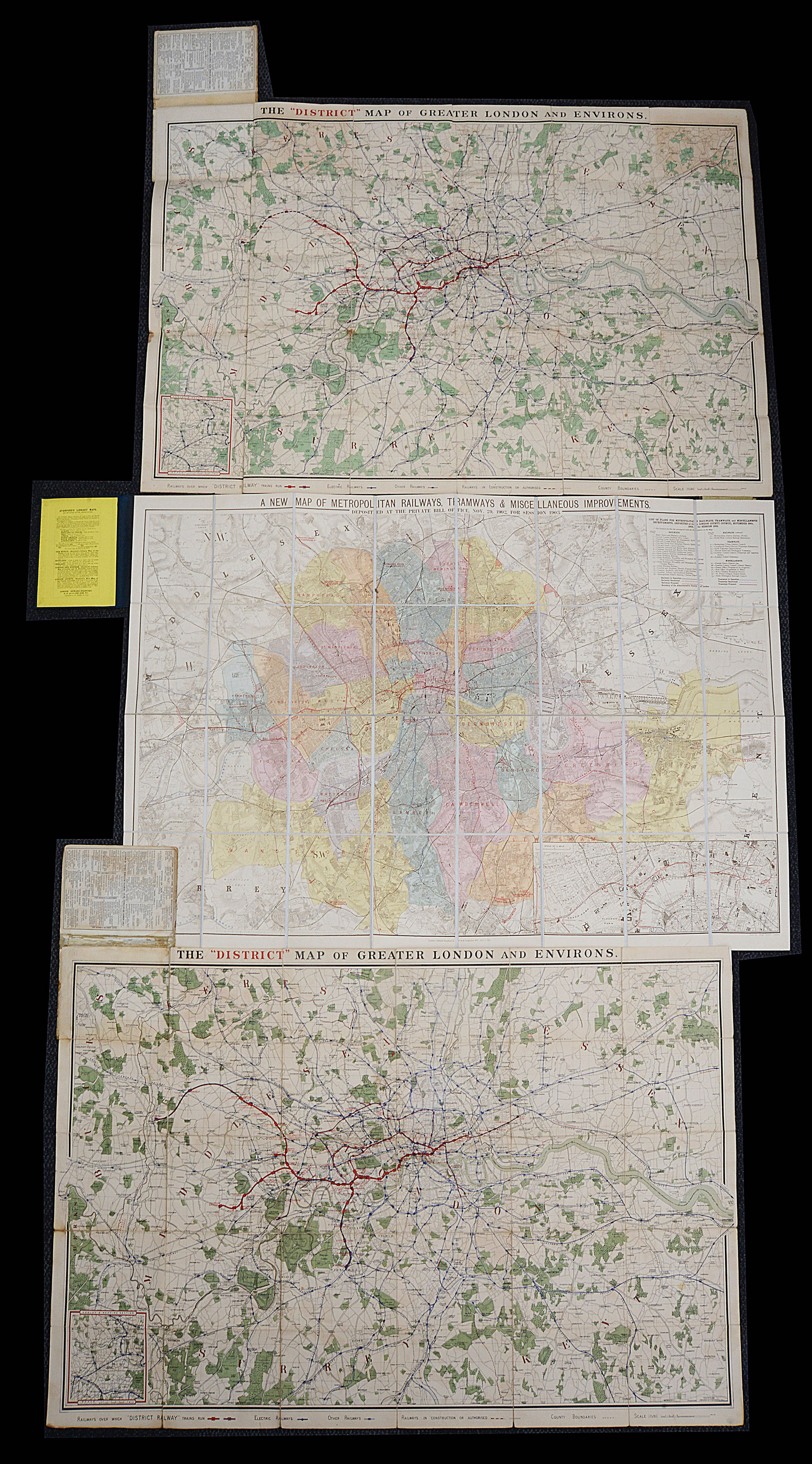 The District Map of Greater London & Environs, 1st edition 1902 - Image 2 of 2