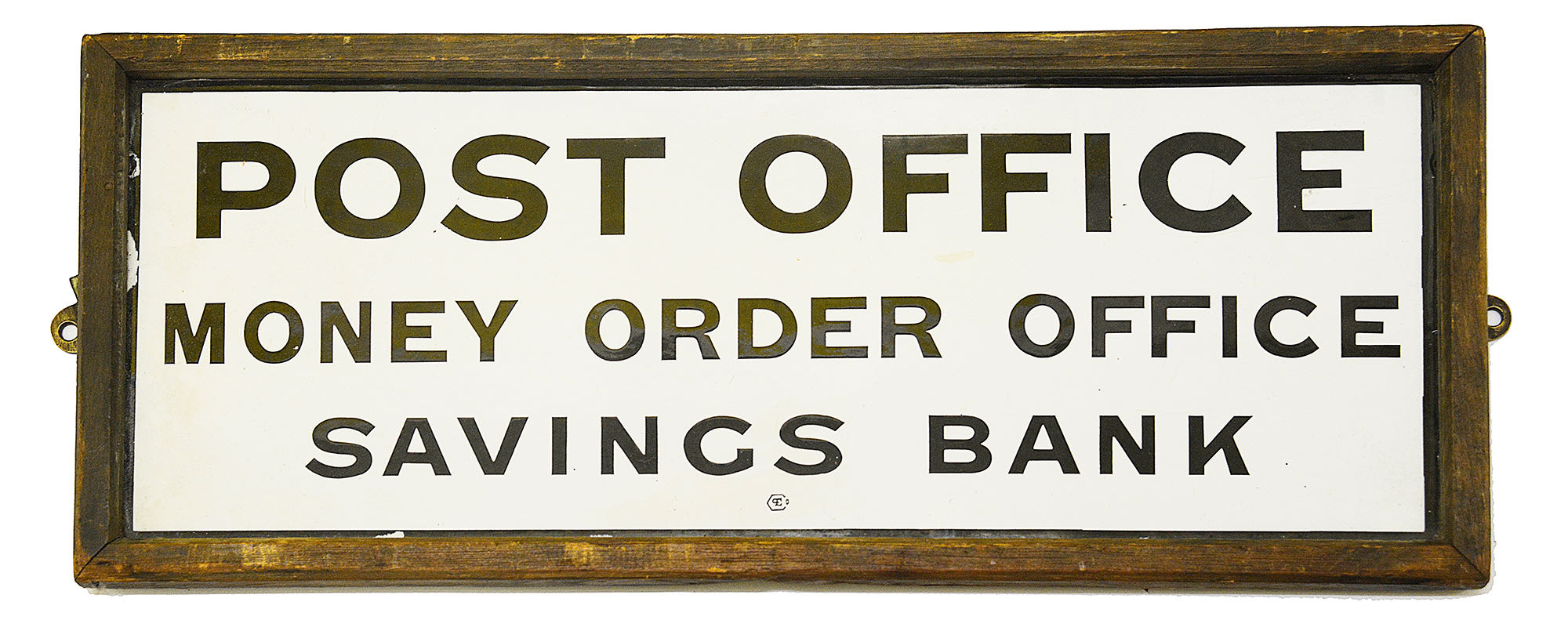 A Post Office framed enamel sign