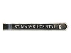 Pole sign for 'St. Mary's hospital'