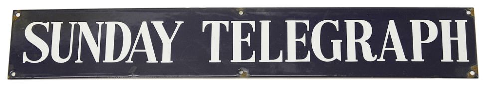 A Sunday Telegraph enamel sign