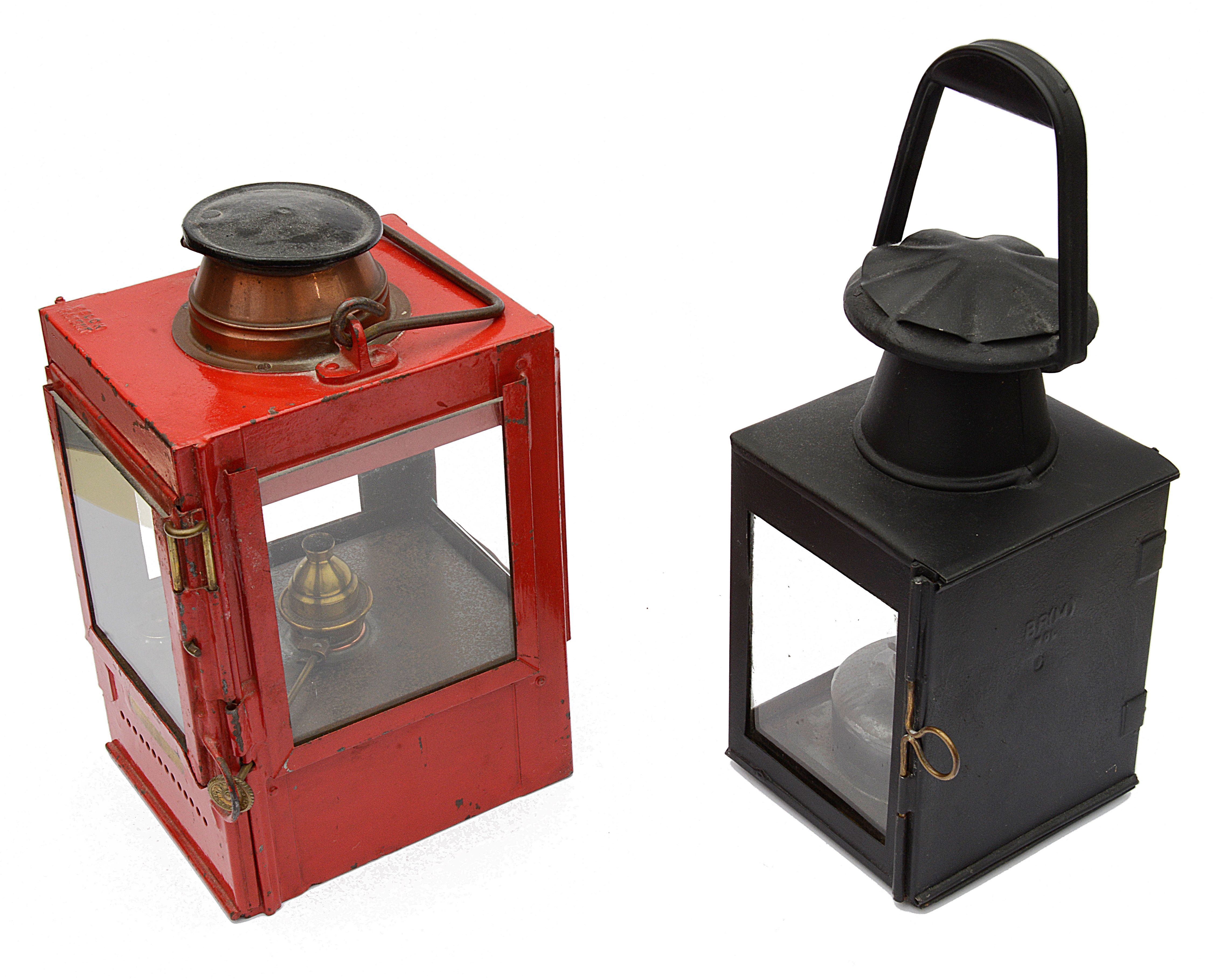 A collection of British Railway and other signal lamps and lanternsto include four three-lens lamps, - Image 5 of 6