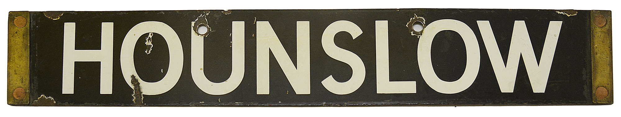 A London Underground enamel cab destination plate for HOUNSLOW - Image 3 of 3