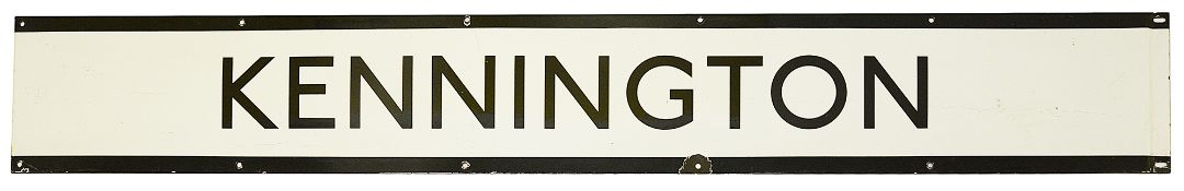 A London Underground enamel station frieze sign for Kennington