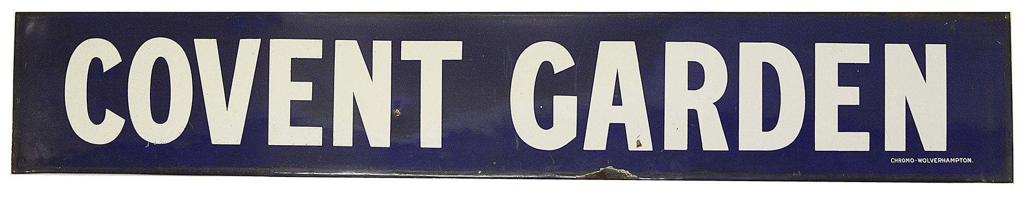 An early 20th century London Underground enamel station nameplate for Covent Garden,c.1900-1910,