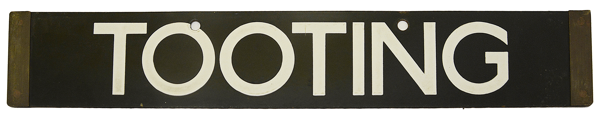 A London Underground Standard Tube Stock enamel cab destination plate - Image 2 of 3