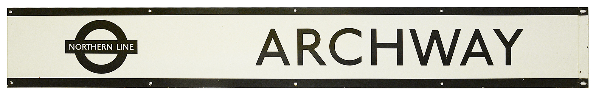 A London Underground enamel station frieze sign for Archway