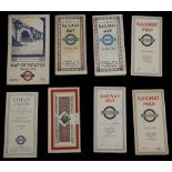 Eight 1930s London Underground folding pocket maps and others,to include a 1936 No. 1, 1937 No. 2