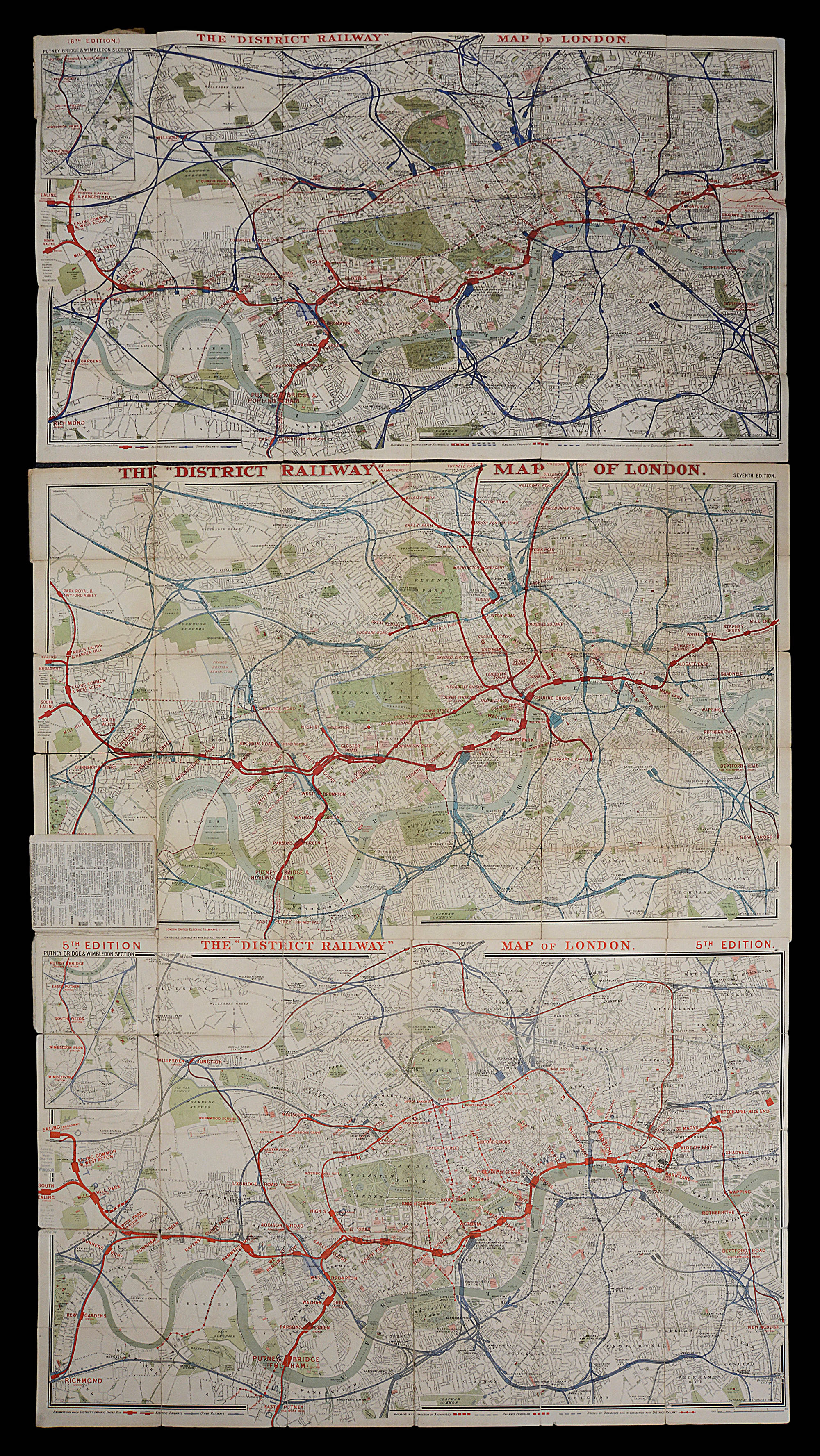 The District Railway Map of London, 5th edition c.1892-3 - Image 2 of 2