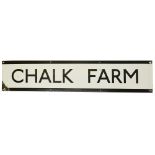 A London Underground enamel station frieze sign for Chalk Farm