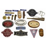 A quantity of railway related objects,