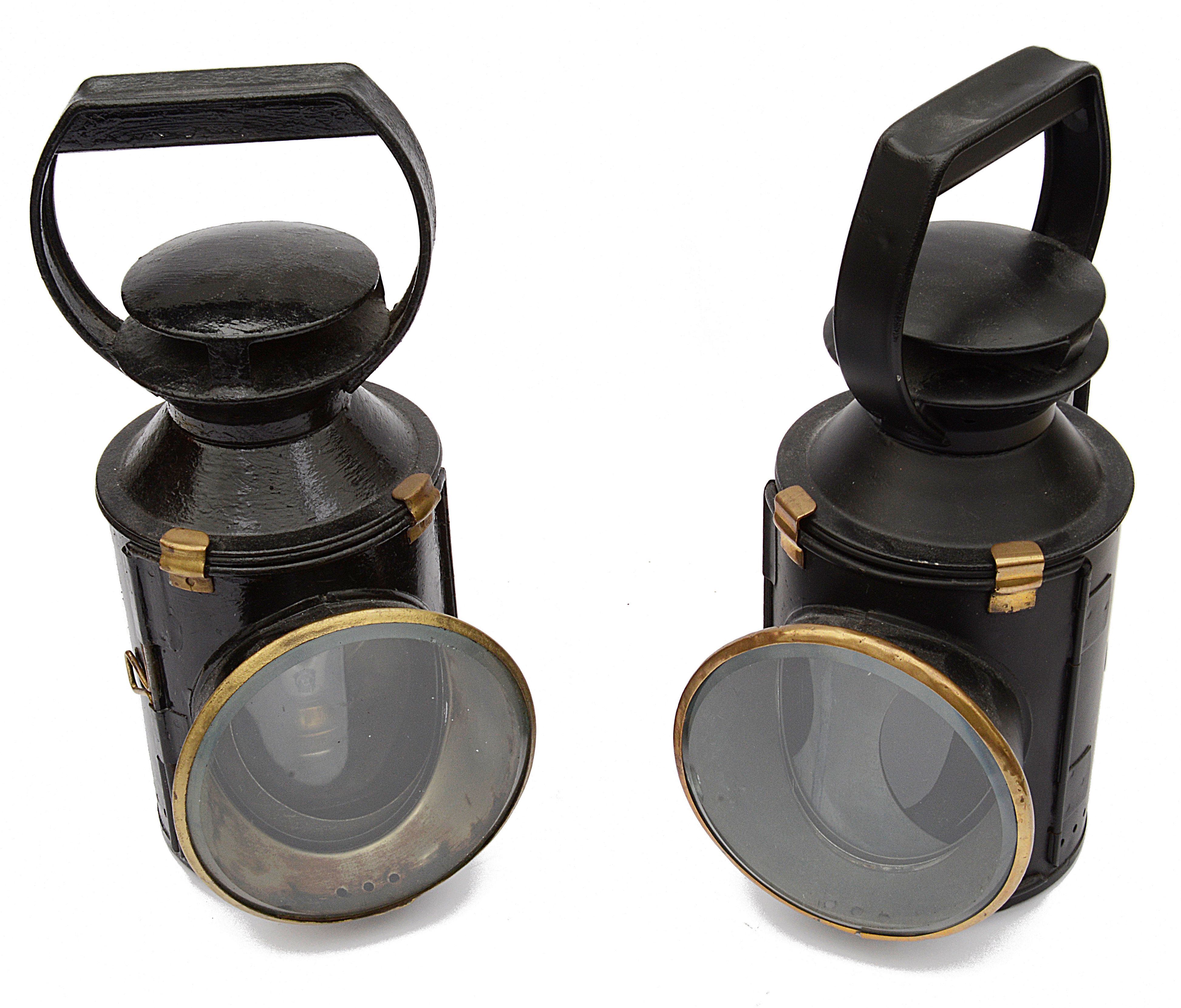 A collection of British Railway and other signal lamps and lanternsto include four three-lens lamps, - Image 3 of 6