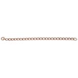 A rose gold open curb link bracelet