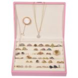 A large collection of contemporary gold, diamond and gem set jewellery