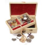 A collection of mixed jewellery including Victorian and Arts & Crafts silver brooches
