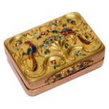An early 19th Swiss century gold and enamel vinaigrette c.1820
