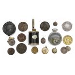 A small collection of coins medals and curios