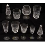 A Waterford crystal Lismore pattern suite of glasses for six