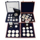 A collection of silver proof and other coins