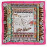 An Hermes silk scarf 'La Femme Aux Semelles de Vent'