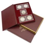 Cayman Islands 1980 Silver Kings Collection set of ten silver proof 25 dollar coins