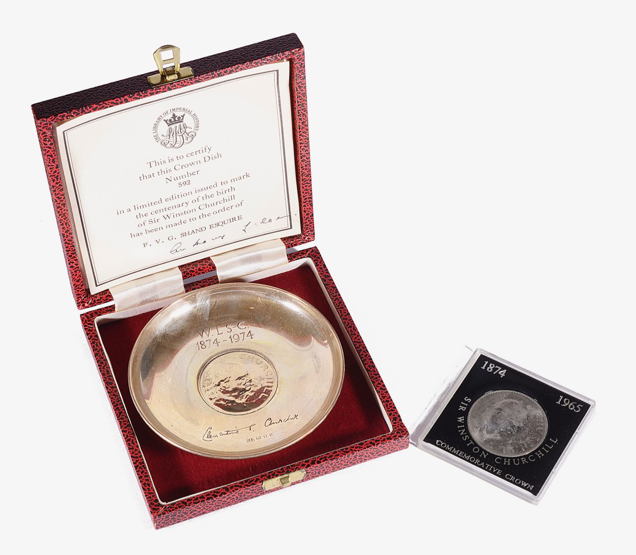 A Trustees Presentation Edition of the Churchill Centenary silver gilt medals - Image 2 of 2