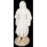 A rare Russian Imperial Porcelain Factory biscuit figure of an Armenian Woman