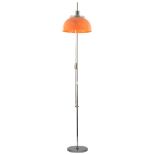 A mid 20th c. Harvey Guzzini 'Faro' retro orange standing floor lamp c.1970