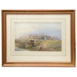 Josiah Wood Whymper (Brit., 1813-1903) 'Landscape with bridge', watercolour