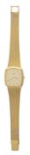 A 9ct gold Longines quartz bracelet wristwatch