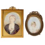 Two early 20th century portrait miniatures