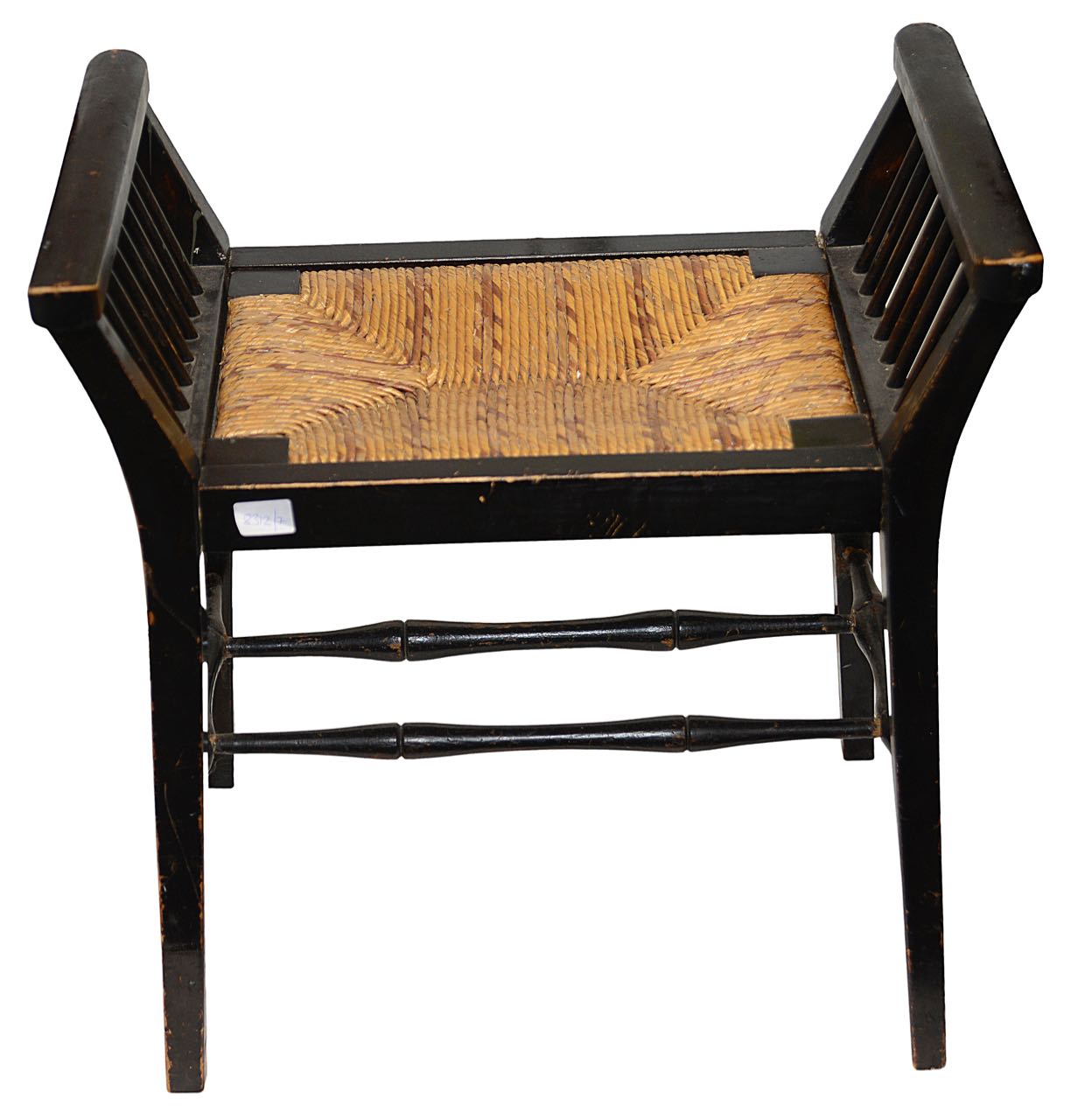 An Arts and Crafts ebonised beechwood stool in the style of Morris & Co - Image 2 of 2