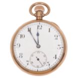 A 9ct gold open faced pocket watch