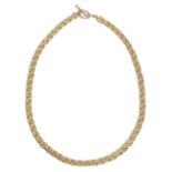 A Continental flat fancy link necklace