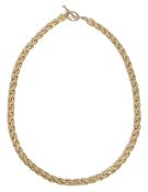A Continental flat fancy link necklace