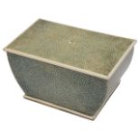An Art Deco shagreen and ivory table cigarette box