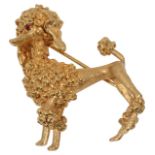 An 18ct gold poodle brooch