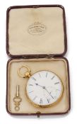 An open faced 18ct gold pocket watch by Robert Roskell of Liverpool